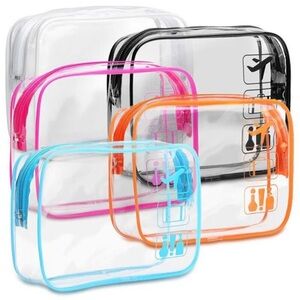 TSA Approved Toiletry Bag 5 Pack Clear Toiletry Bags - Quart Size Travel Bag